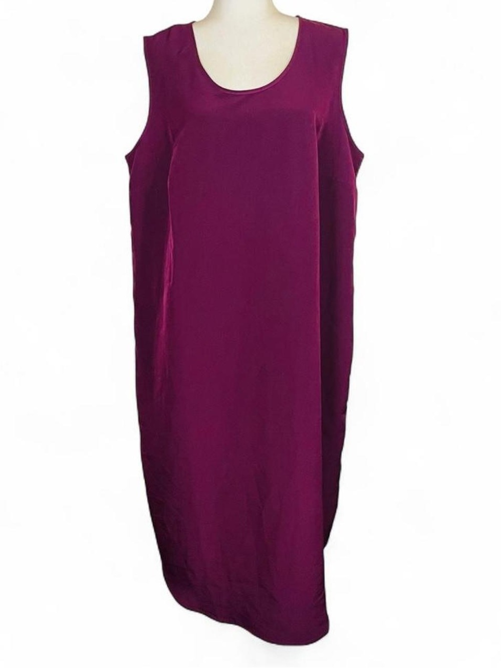 Y2K Roaman's Plus Size 20 W Maroon Red Shift Dress Sleeveless Casual Work Wear